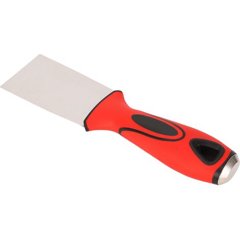 Grattoir à mastic flexible en acier inoxydable de 5 cm avec tête de marteau et poignée souple pour la réparation de cloisons sèches, papier peint, plâtre et peinture.