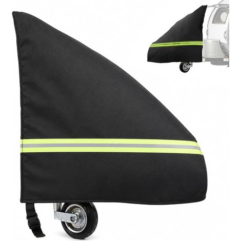 Housse De Timon pour Caravane 600D Universelle Imperméable Bandes Réfléchissantes, Revêtement En PVC, Renforcée, Pour Remorques Et Attelages (1/5)