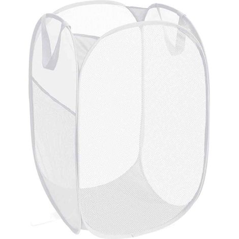 Longziming - Panier à linge pliable avec poignées – Léger et respirant – Gain de place pour salle de bain, chambre et buanderie – Gris (1/5)