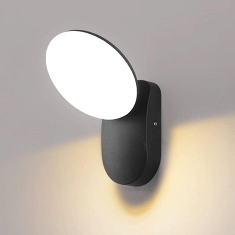 12w LED Murale Extérieure Simple Down Lighting Étanche Passerelle Porte D'entrée Jardin Porche Murale Moderne Couloir Intérieur Éclairage Mural Luminaire-Noir (1/5)