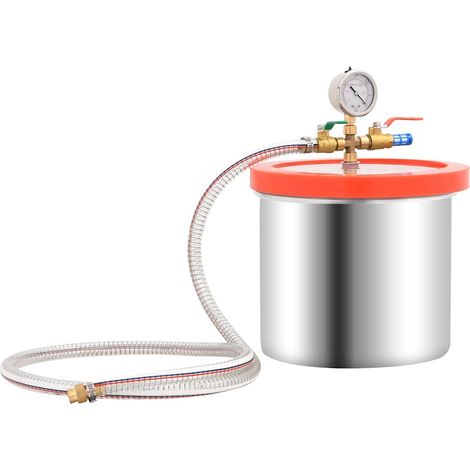 vidaXL Cámara de vacío de acero inoxidable 7,4 L (1/5)