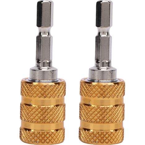 Rallonge pour foret (lot de 2) : porte-embout de tournevis à queue hexagonale de 6,35 mm (1/4 pouce), tige d'extension autobloquante, adaptateur à dégagement rapide pour perceuse électrique. (1/5)