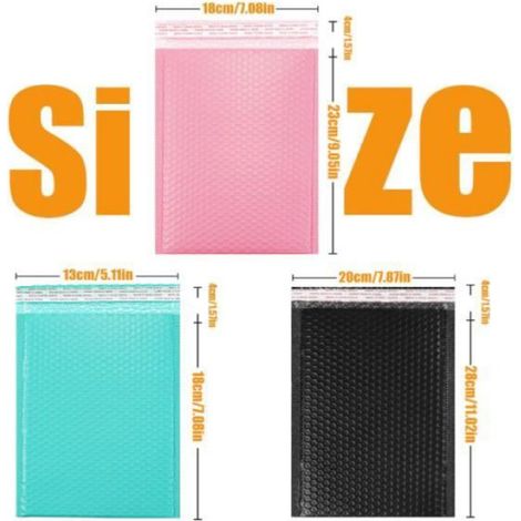 Lot de 60 Enveloppes à Bulles,3 Tailles Enveloppe Autoadhésives Sacs Enveloppes à Bulles Protection pour L'expédition D'expédition (1/4)
