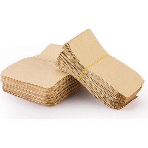 100 sachets de graines vides, enveloppes à graines vides, sachets en papier pour graines, lot de 6 x 10 cm, beige, 10 x 17 cm (1/2)