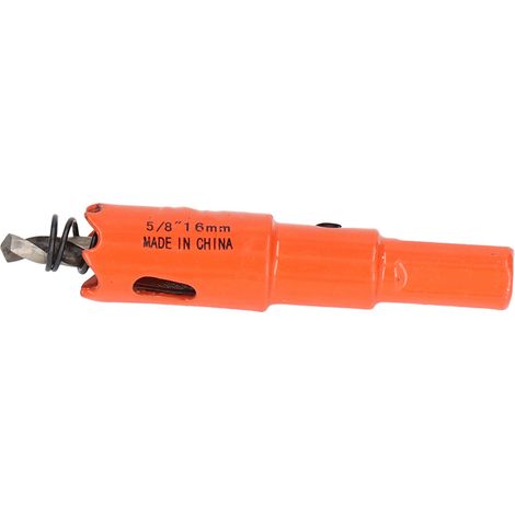 Foret scie cloche bimétallique en acier rapide avec mandrin pour bois et métal 5/8 po (16 mm) (1/5)