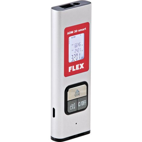 Flex – Télémètre laser 30m – Précision ± 3mm – Alimentation batterie intégrée – Pour chantiers humides – 504599