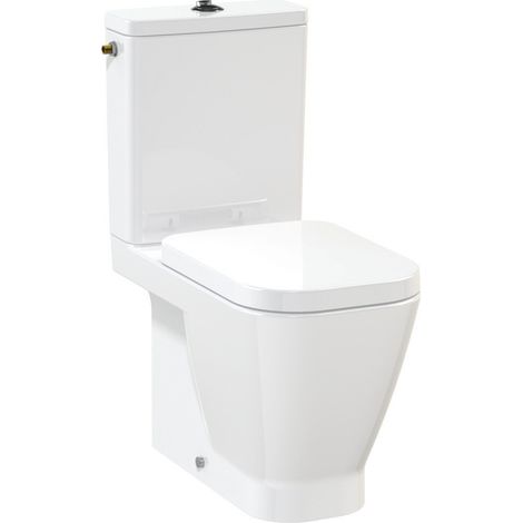 Pack WC suspendu sans bride – Sortie duale – Réservoir attenant 3/6L – Abattant en duroplast avec fermeture ralentie – Largeur 36.5 cm – Anconetti (1/2)