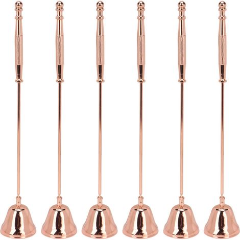 Rotating bell-shaped candle extinguisher cover, rose gold, with ergonomic handle, for home use, 6 pieces (1/5)