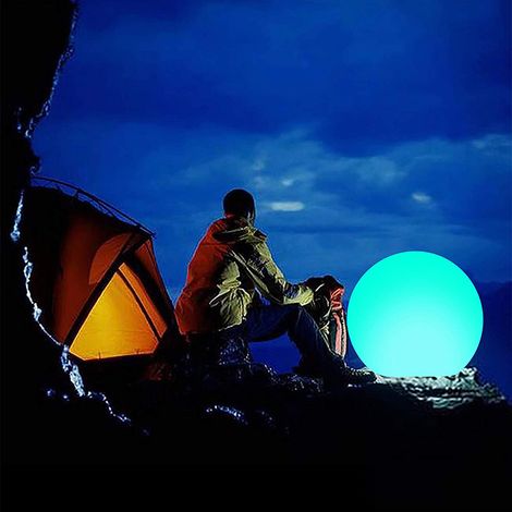 Lampe LED sphère RGB colorée avec télécommande, ballon lumineux gonflable étanche pour décoration extérieure/intérieure. (1/5)