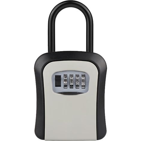 Caja fuerte para llaves, caja de seguridad, armarios para llaves con gancho, para el hogar y la oficina, color gris