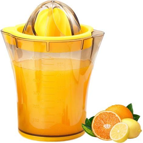 Citron Orange Juicer Manuel Limon Lime Presser, Citron et Lime Juicer et Reamer à main avec bol de 20 oz, 2 goulets pour verser (1/5)