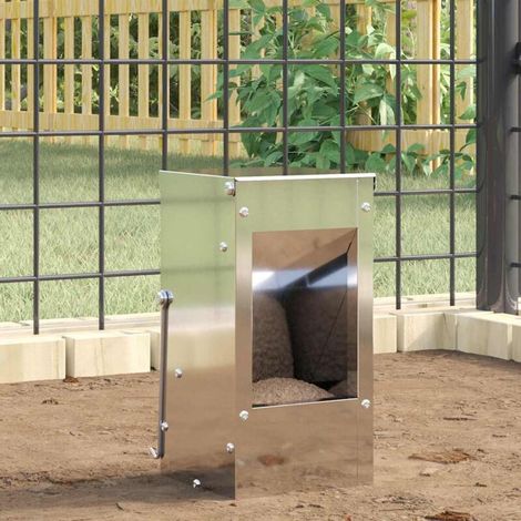 Silberner Kaninchenfutternapf, 12,5 x 12,5 x 25 cm (1/5)
