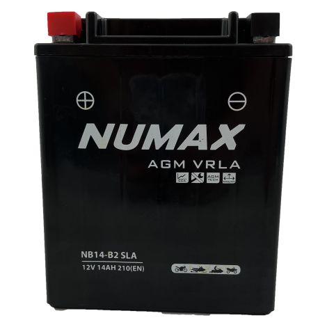 Batterie moto NUMAX NB14-B2 SLA 12V 14Ah 175A Dimensions: 134x90x166mm et plus à Gauche (1/2)