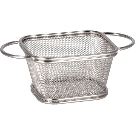 Ad Trend Cestino con Manici H 6 Cm 16,5 x 9 Cm Acciaio