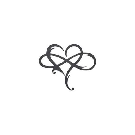 Suspensions murales Art mural en métal coeur, toujours et pour toujours amour forme de coeur symbole de l'infini cadeau pour la décoration de la Saint-Valentin de mariage à la maison, 30 x 25 cm-Fei Y (1/4)