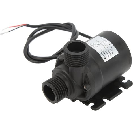 Pompe à eau sans balais DC12V, hauteur de refoulement de 5 m (16,4 pi), étanche, silencieuse, submersible, pour fontaine, piscine et aquarium. (1/5)