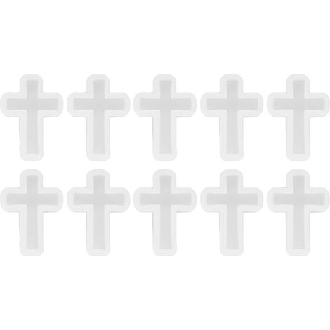 10 Moules en Silicone Écologiques pour Bougies DIY, Effet Miroir, Démoulage Facile, Forme Croix, 10 Pièces (1/5)
