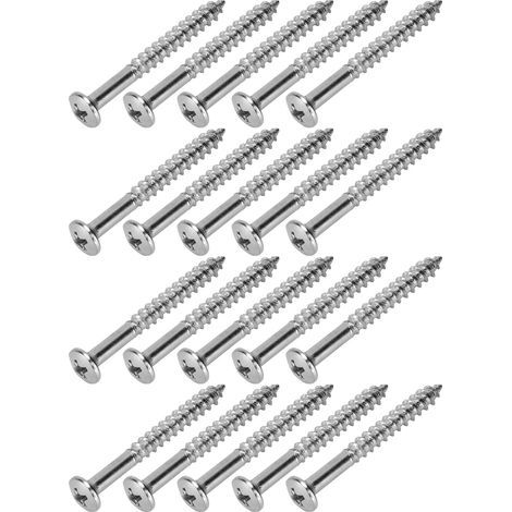 20 Vis de Fixation pour Guitare Électrique en Acier Inoxydable Antirouille, Accessoire de Montage (Argent) (1/5)