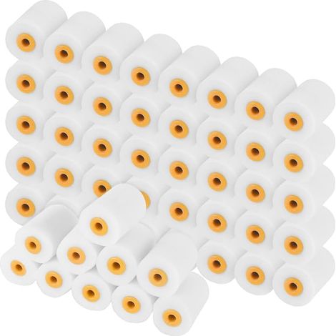 Lot de 50 Petits Rouleaux de Peinture en Mousse 5 x 3,4 cm - Mini Rouleaux pour Meubles, Portes, Fenêtres, Bois et Métal - Rénovation et Peinture Précise (1/5)