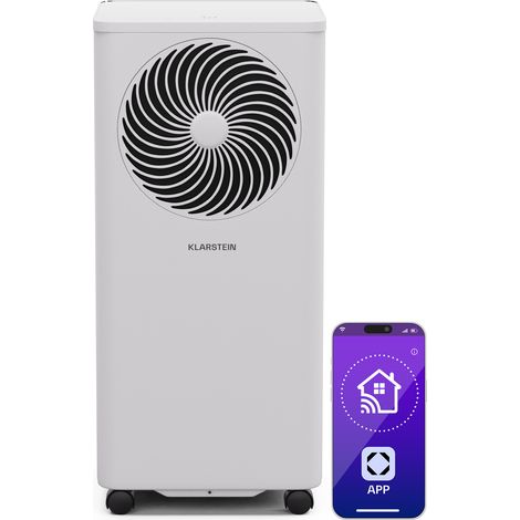 Klarstein Aero Ring 9K - Condizionatore, 9.000 BTU, mobile e smart, per max 31 m², con controllo vocale