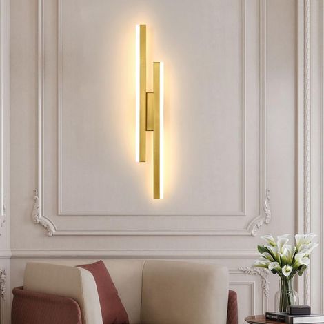 Online Store – Applique murale LED 16W – 1800LM – Couleur or – 3 températures de lumière 3000K/4500K/6500K – Design moderne pour salon et chambre (1/5)