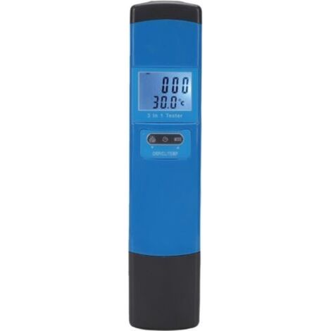 Testeur 3 en 1 ORP/Chlore Résiduel/Température pour Aquariums Étangs et Piscines - Kit de Test Complet- (1/5)
