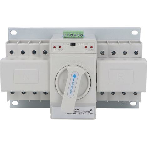 Interruttore automatico di trasferimento di potenza doppio Grado NLQ1 Grado ATS 4P Orologio 63A Generatore di commutazione per mini orologio Orologio 400V per interruttori di corrente doppi