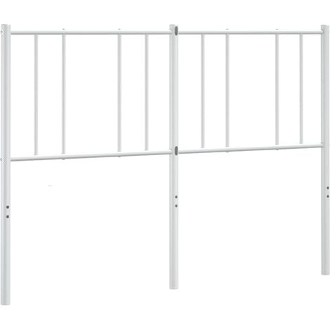 Cabecero accesorio para dormir mueble de dormitorio 120 cm metal blanco TDL0202483