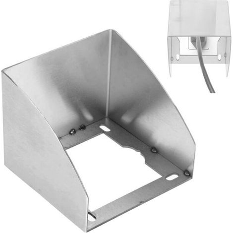 Lntyq – Boitier de protection pour prise électrique étanche 9,3 × 9 cm – Acier inoxydable – Protection contre pluie et éclaboussures – Installation rapide (1/4)