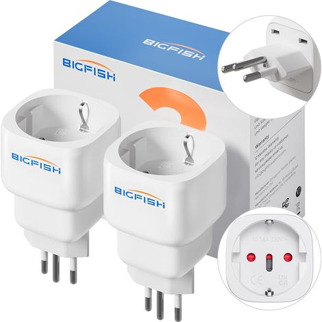 Adaptateur Prise Suisse 2 pièces, Adaptateur France vers Suisse, Adaptateur de Prise Suisse Type J pour Les Maldives, Le Rwanda, Le Liechtenstein, Blanc (1/5)
