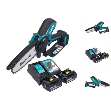 Makita DUC 150 RG2 Akku Kettensäge 18 V 15 cm Brushless + 2x Akku 6,0 Ah + Ladegerät