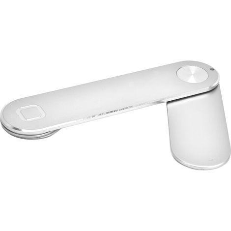 Support télécommande TV, support pour écran portable et téléphone, support double moniteur réglable, pince de fixation portable en aluminium argenté (1/5)