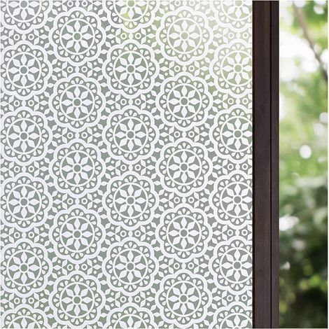 45 x 200 cm Electrostatic Privacy Window Film, Adhesive, Blackout, Privacy Window Film, Frosted Glass, Decorative for Bathroom and Home