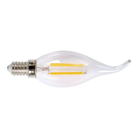 Bombilla con filamento Led vela decorativa transparente DUOLEC E14 luz fría 4W - (1/2)