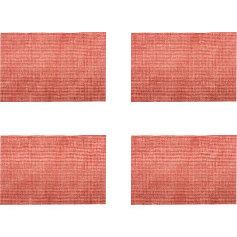 4 sets de table en vinyle tissé croisé, 45 x 30 cm, antidérapants, résistants à la chaleur, pour intérieur et extérieur (1/5)
