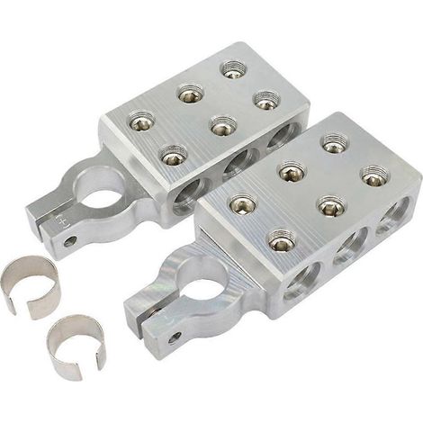 Bornes de masa de audio, pinzas en cuivre haute conductivité, 6 bornes para una conexión eléctrica segura (1/5)