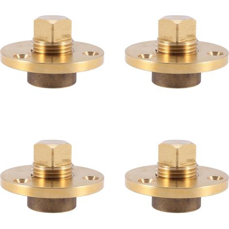 4X Bouchon de Vidange en Laiton Bronze Garboard Bateau Yacht Vis Bouchon de Vidange 1 Pouce Trou de PêChe (1/5)