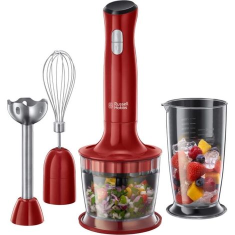 Russell Hobbs 24700-56 Desire Frullatore a Immersione 3 in 1 500W 2 Velocita' Funzione Turbo 0.7L colore Rosso (1/5)