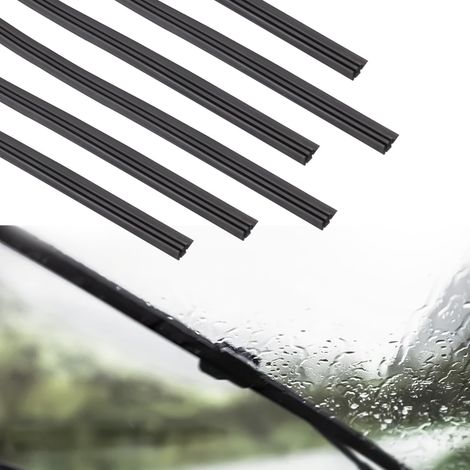 Caoutchouc Essuie Glace 800mm Recharges de Balais D'essuie-Glace pour Plus Avant Arrière Pluie Voiture Essuie-Glace(6 Pièces) (1/5)