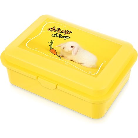 Gelbe Hasen-Lunchbox für die Schule für Kinder 750 ml