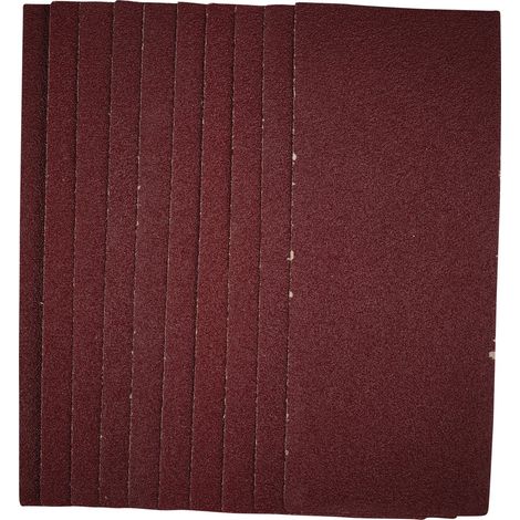 Draper 1/3 Sanding Sheets Pack of 10, 93 x 230mm, 40 Grit for Wood and Metal Sanding (1/5)