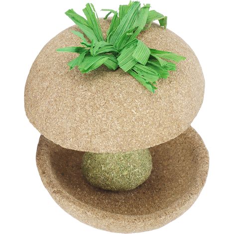 Gamelle pour hamster en trognon de pomme, paille de fléole des prés et cordelette, jouet à mâcher naturel et amusant pour hamster nain et rat doré. Jouet à mâcher amusant en cordelette de paille de fl (1/5)