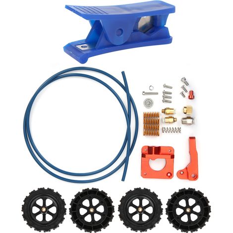 Kit d'extrusion MK8, tube PTFE, ressort, lame de coupe, pièces de quincaillerie, outils pour imprimante 3D (1/5)