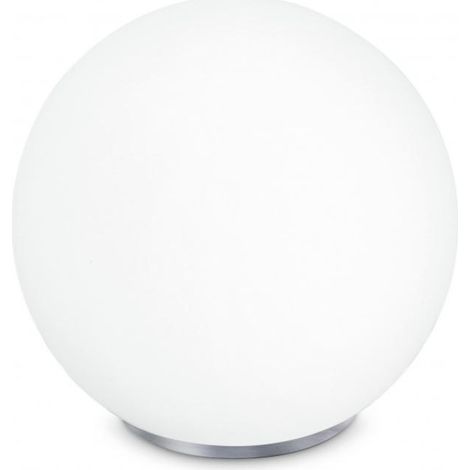 "Lampada da tavolo CITY in metallo cromato e diffusore a sfera bianco 35 cm." (1/2)