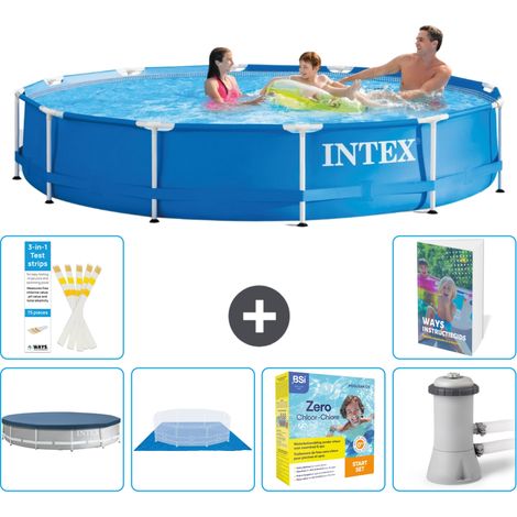 Frame Pool Rund - 366x76 cm - 7-teilig S24