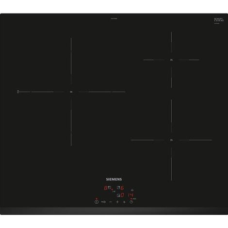 Siemens – Table à induction 3 foyers 7400W – Largeur 59.2cm – Booster et minuteur – EH631BJB6E