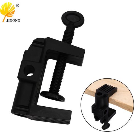 Pince en forme de I pour la diffusion en direct, pince pour lampe de bureau avec protection oculaire, pince en plastique, pince à bras oscillant et pince à ressort pour fixer l'équipement de diffusion (1/5)