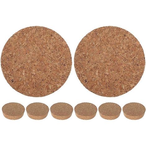 Couvercles en liège pour terrariums en verre brun, compatibles avec les vases hydroponiques (lot de 8), en bois. (1/5)