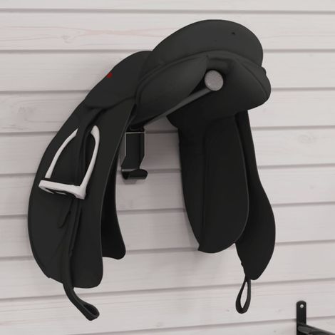 Teenpull – Sattelhalter Klappbar Wandmontage Schwarz Eisen (1/5)