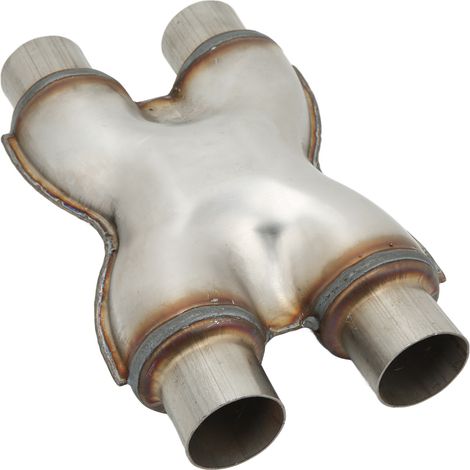 Tuyau d'échappement automobile Sitong, double sortie, acier inoxydable, 57 mm/2,2 pouces. (1/5)